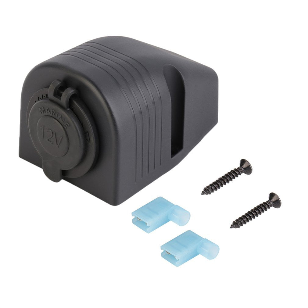 USB Car Charger Cigarette Lighter Socket With Waterproof Cover With Tent Base