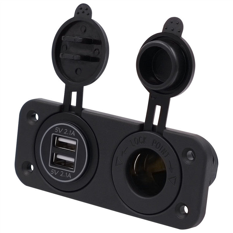 Auto Cigarette Lighter Socket 4.2A Dual USB Charger for Car Boat