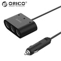 ORICO 3 USB Car Charger Universal Car Auto Cigarette Lighter Socket Splitter Power Adapter 120W 5V 3.1A  with LED Light